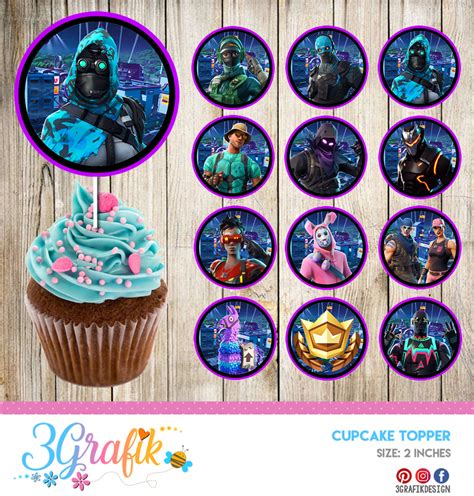 Fortnite - Cupcake Topper - Printable - 3Grafik