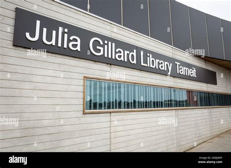 Melbourne, VIC/Australia-Jan 5th 2020: Sign of Julia Gillard Library in ...