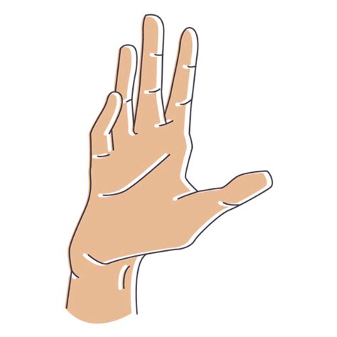 Hand palm gesture illustration - Transparent PNG & SVG vector file