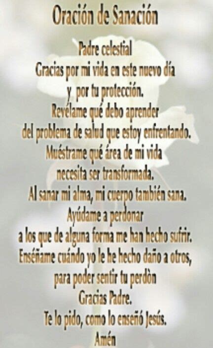 Sanidad Oracion Para Un Enfermo, Oracion Por La Salud De Mi Madre ...