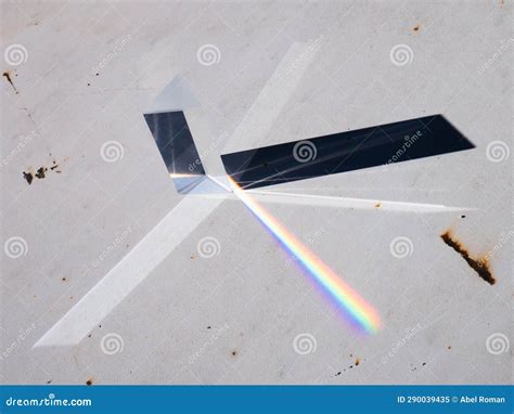 Scattering of a Ray of Sunlight (white Light) through a Prism Stock ...