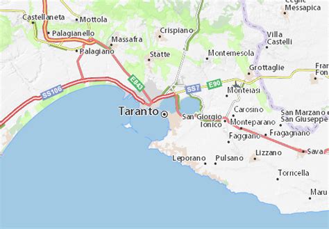 Map of Taranto - Michelin Taranto map - ViaMichelin