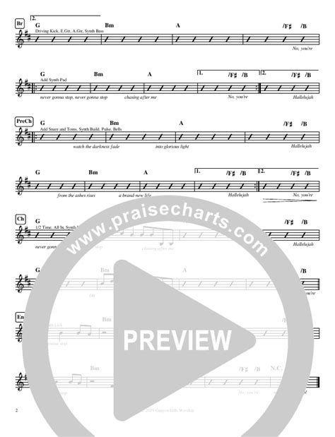 Never Gonna Stop Chords PDF (Canyon Hills Worship) - PraiseCharts