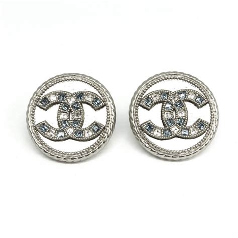 Chanel Crystal CC Logo Round Earrings– Oliver Jewellery