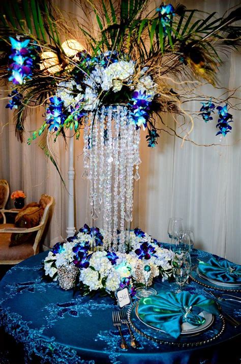 Peacock Wedding Centerpieces | Peacock wedding centerpieces, Peacock ...