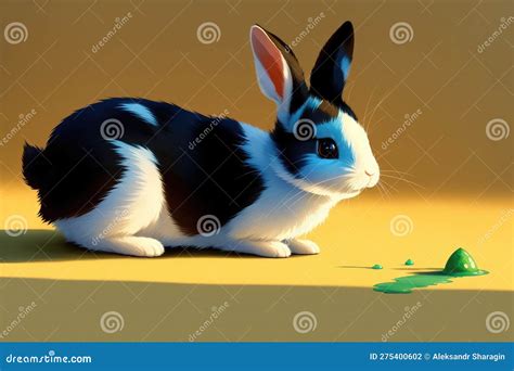 Colorful Magic Rabbit, Cartoon Style Painting. Generative Ai Art ...