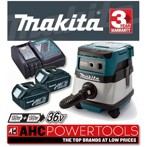 Makita DVC861LZ Dust Extractor Twin 18V Cordless or Corded L Class 240V ...