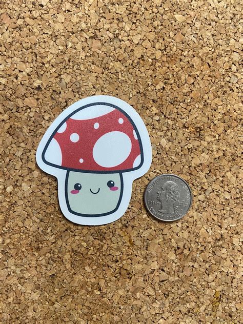 Mushroom Sticker Kawaii Mushroom Sticker Cute Mushroom | Etsy