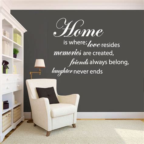 Wall Decal quote - home - Vinyl Wall Art Quote Vinyl Wall Art Quotes ...