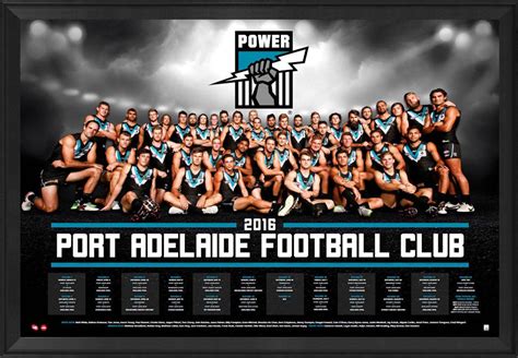 Port Adelaide Football Club 2016 AFL Team Poster Framed ...