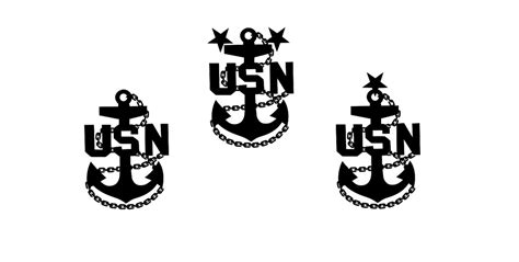 All 3 Navy Chief Senior Master Chief anchor svg vector | Etsy