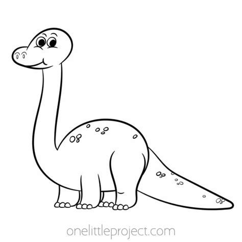 Simple Dinosaur Coloring Pages