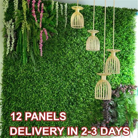 12 - 24x16" Artificial Grass Panel Milan Wall Boxwood Hedge Mat Privacy ...