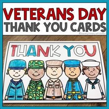 Veterans Day Thank You Card by Regal Firsties | Teachers Pay Teachers