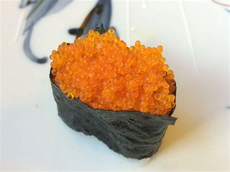 Sushi Topping Frozen Seasoned Orange And Wasabi Green Tobiko Flying ...