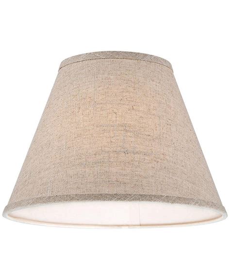 Springcrest Set of 2 Empire Lamp Shades Fine Burlap Small 6" Top x 12 ...