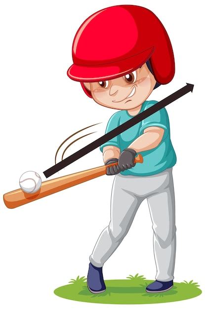 Premium Vector | Vector illustration of baseball player kid hit - Clip ...