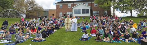 St. Rose students celebrate all school Mass outdoors at end of school ...