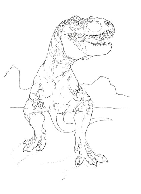 Print & Download - Dinosaur T-Rex Coloring Pages for Kids