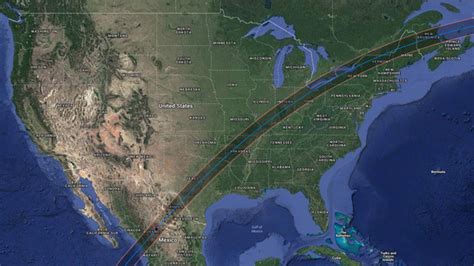 2024 Solar Eclipse Path Interactive Map Satellite - Nelia Linnet