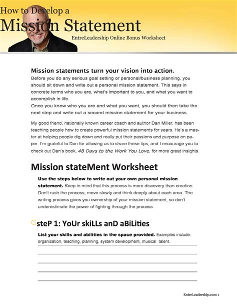 37 Inspiring Mission Statement Templates (Business or Personal) ᐅ