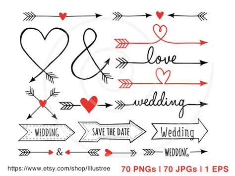 70 Wedding Clip Art Arrow Clipart Wedding Invitation Aztec - Etsy