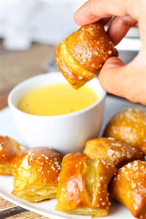 Soft Pretzel Bites with Cheese Sauce | Platings&Pairings