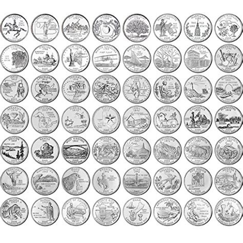 Complete 50 Uncirculated State (99-08) Quarter Collection Set + 6 ...