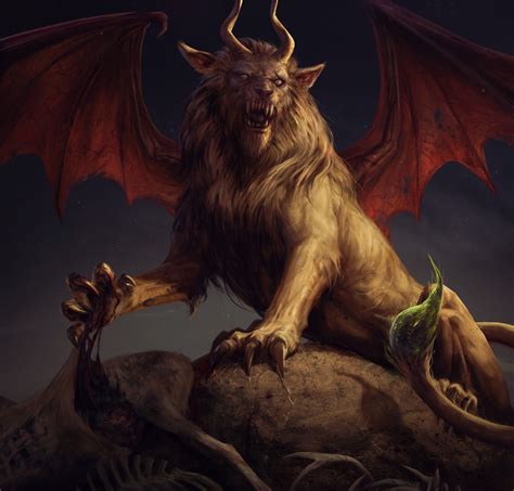 Manticore | Mythological creatures, Fantasy monster, Greek creatures