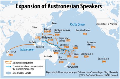 Map: Expansion of Austronesian | JAPAN Forward