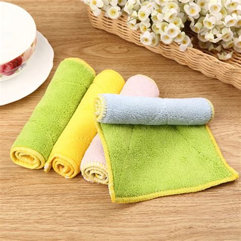 High quality Double sided Microfiber Dish towels Thickening Cloth Dish ...