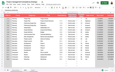 How to create a Gantt chart in Google Sheets - Sheetgo Blog