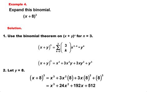 Math Example--Polynomial Concepts--Binomial Theorem: Example 4 | Media4Math