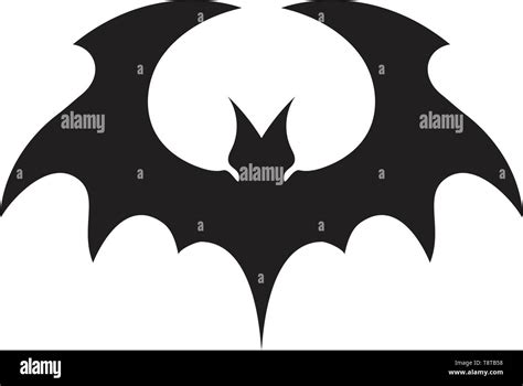 Bat wing black symbol logo Stock Vector Image & Art - Alamy