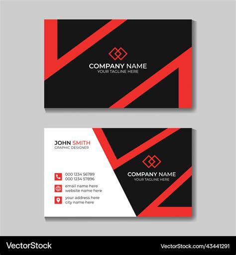 Creative modern professional business card design Vector Image