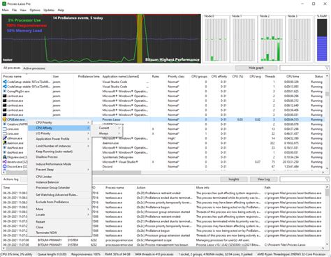 Bitsum. Real-time CPU Optimization and Automation