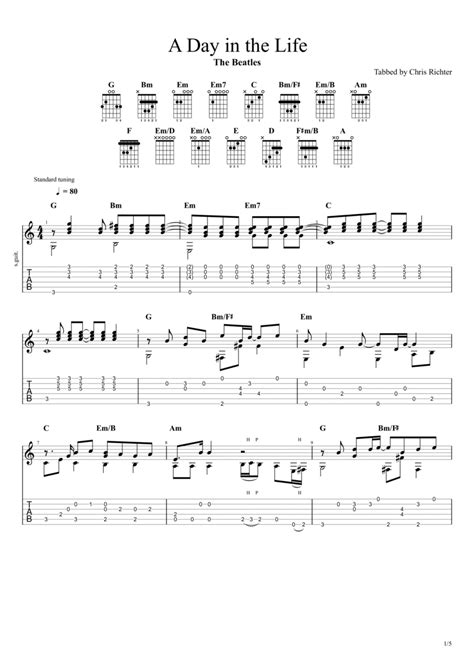 A Day In The Life (arr. Chris Richter) Sheet Music | The Beatles ...