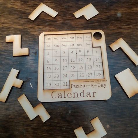 Wooden Calendar Puzzle made in Nova Scotia - Etsy