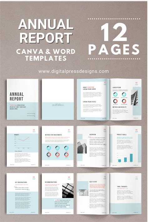 Annual Report Template | Canva and Word Template