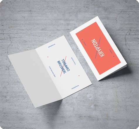 Folding Business Card Template