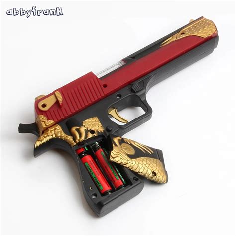 Abbyfrank Electric Toy Gun Desert Eagle Simulation Gun Shock Light ...