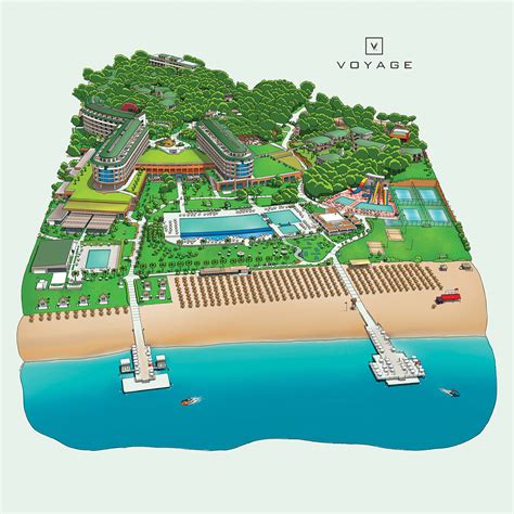 Voyage Belek Golf&SPA Information Map Illustration on Behance