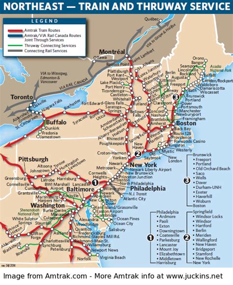 Amtrak Northeast Route Map