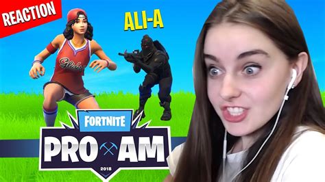 Killed by AliA in Fortnite PRO AM Charity Match (REACTION) - YouTube