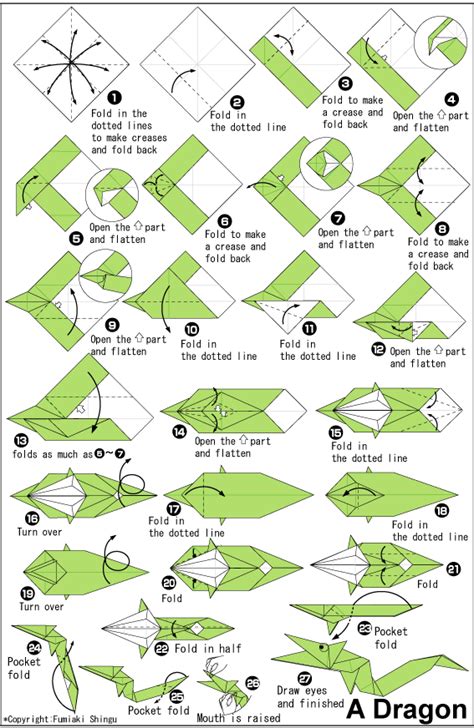 3+Simple Origami Chinese Dragon Instructions - Aemo57