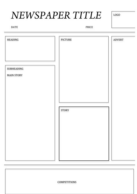 Blank Newspaper Template Free - Nisma.Info