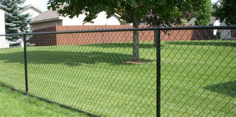 Residential Black Vinyl Chain Link Installation - Fence OKC - Oklahoma ...