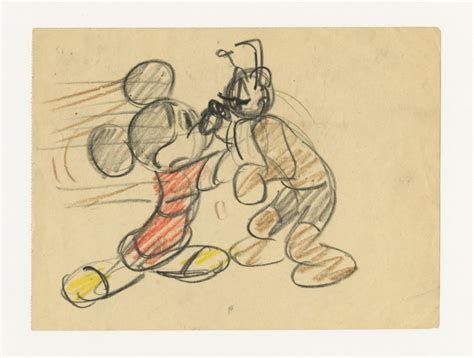 Mickey and Pluto Original Storyboard Drawing - ID: novdisney21041 | Van ...