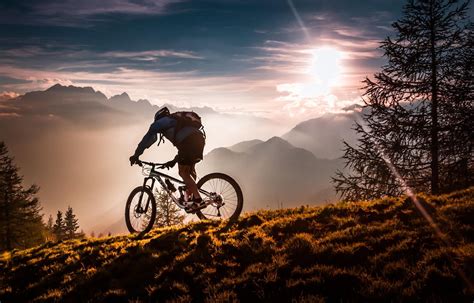 Mountain Biking Sunset Wallpapers - 4k, HD Mountain Biking Sunset ...