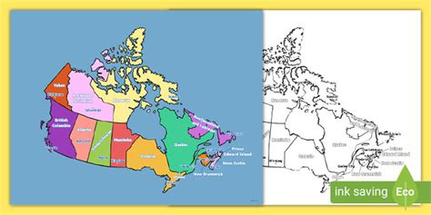 * NEW * Map of Canada's Provinces and Capitals | Geography Resources